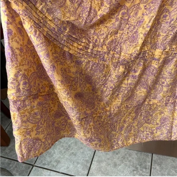 J Jill Boho Tiered Maxi Dress Paisley Print Sleeveless Cottagecore Peasant 2X - Picture 4 of 8